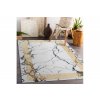 Kusový koberec vhodný k praní ANDRE 1126 Mramor řecký vzor protiskluzový bílý zlatý3
