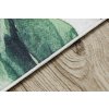 Kusový koberec vhodný k praní ANDRE 1168 Listí protiskluzový bílý zelený6