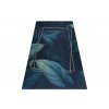 Kusový koberec vhodný k praní ANDRE 1170 Listy stromu protiskluzový modrý