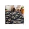 Kusový koberec vhodný k praní ANDRE 1311 Listí stromů palem protiskluzový černý zlatý3