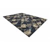 Kusový koberec vhodný k praní ANDRE 1311 Listí stromů palem protiskluzový černý zlatý2