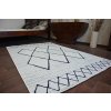Kusový koberec Sisal COLOR 47272/396 bílý geometrický vzor