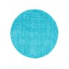 Kulatý koberec shaggy TOKYO 6365A Jednobarevný modrý