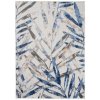Moderní kusový koberec AVENTURA EC68B Listí palmy šedý modrý2