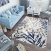 Moderní kusový koberec AVENTURA EC68C Listy palmy modrý šedý9