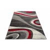 Kusový koberec CHEAP D317A tmavě šedý červený