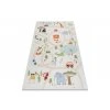 Dětský kusový koberec vhodný k praní BAMBINO 1165 ZOO zvířátka protiskluzový béžový