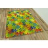 Dětský kusový koberec Puzzle multicolor vícebarevný