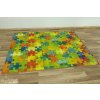 Dětský kusový koberec Puzzle multicolor vícebarevný