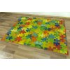 Dětský kusový koberec Puzzle multicolor vícebarevný