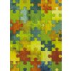 Dětský kusový koberec Puzzle multicolor vícebarevný