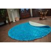 Kulatý koberec SHAGGY 5cm tyrkysový