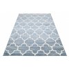 Kusový koberec MIA 4496B Geometrický moderní modrý krémový