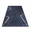 Moderní kusový koberec BLACK and GOLD 09 Geometrický protiskluzový černý zlatý