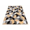 Kusový koberec moderní MAYA Q545A Kostky 3D žlutý šedý