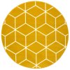 Kulatý koberec LUNA 503746/89955 hořčicový žlutý