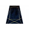 Kusový koberec EMERALD 1022 Luxusní moderní geometrický modrý zlatý