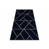 Kusový koberec EMERALD 1012 Luxusní geometrický moderní modrý zlatý