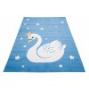 Dětský kusový koberec JOLLY DY94C Labuť modrý