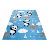 Dětský kusový koberec JOLLY DZ03B Medvídci Panda Hory modrý
