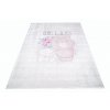 Dětský kusový koberec vhodný k praní BAMBINO 2527 Medvídek protiskluzový šedý
