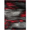 Kusový koberec moderní MAYA Z905E šedý černý červený