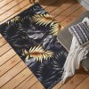 Moderní kusový koberec BLACK and GOLD 06 Listí protiskluzový černý zlatý