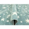 Dětský kusový koberec Lima 9572A Hvězdičky modrý krémový