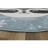 Kulatý dětský koberec Lima C884A Medvídek modrý krémový
