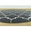 Kulatý koberec Clover 29 Tmavě šedý
