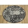 Kulatý koberec Luna 503754/89922 šedý patchwork