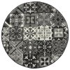 Kulatý koberec Luna 503754/89922 šedý patchwork