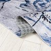 Kusový koberec pratelný TOSCANA 97850 Abstraktní Mramor pogumovaný krémový modrý12