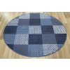 Kulatý koberec LUNA 503568/94955 Patchwork modrý