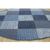 Kulatý koberec LUNA 503568/94955 Patchwork modrý