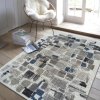 Kusový koberec LARA 04 Moderní krémový šedý modrý