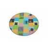 Kulatý dětský koberec ZOO Zvířátka vícebarevný