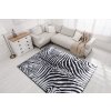 Kusový koberec pratelný MIRO 51331.803 Zebra protiskluzový černý bílý3
