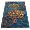 Moderní kusový koberec protiskluzový Horeca New 125 Listí Květy modrý vícebarevný1