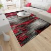 Kusový koberec moderní MAYA Z905E šedý černý červený9