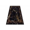 Kusový koberec pratelný MIRO 51333.801 Mramor protiskluzový černý zlatý