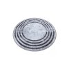 Kulatý koberec pratelný MIRO 51231.806 Kruhy protiskluzový šedý černý