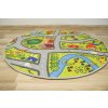 Dětský kulatý koberec Uličky 12 zelený2