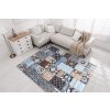 Kusový koberec pratelný MIRO 51913.802 Patchwork protiskluzový modrý hnědý3