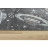Dětský kusový koberec Lima C288A Vesmír Planety Rakety šedý