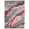 Kusový koberec moderní  MAYA Q543A šedý červený bílý