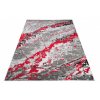 Kusový koberec moderní  MAYA Q543A šedý červený bílý