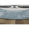 Kulatý dětský koberec Lima C884A Medvídek modrý krémový