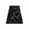 Kusový koberec EMERALD 2000 Luxusní moderní geometrický černý zlatý