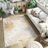 Kusový koberec GOLDEN NA44C Listy krémový